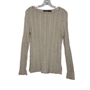 Lauren Ralph Lauren‎ Cable Knit Tunic Sweater Tunic Style Roll neck Classic READ